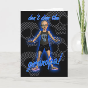 Carte Joyeux anniversaire de grandpa cartoon card humour