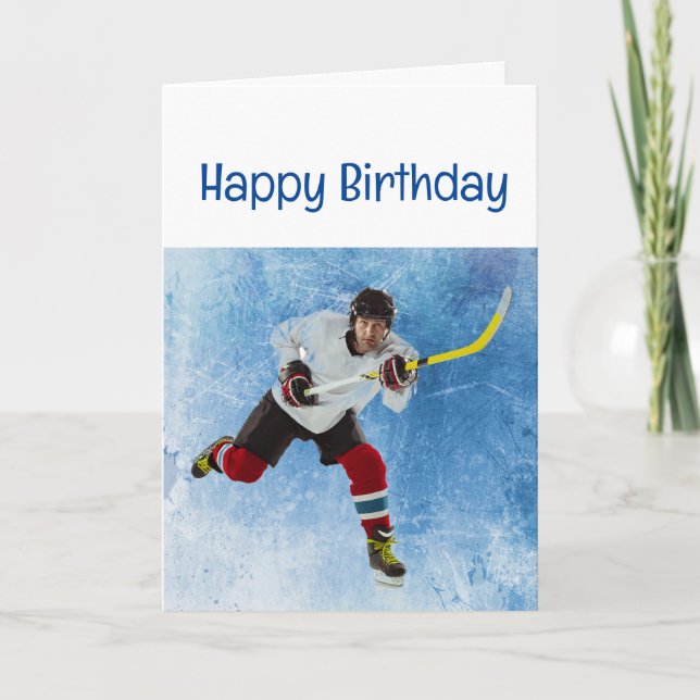 Carte Joyeux anniversaire de hockey sur glace Sport (Devant)