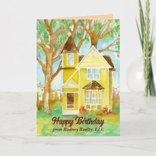 Carte Joyeux Anniversaire De Immobilier Agent House