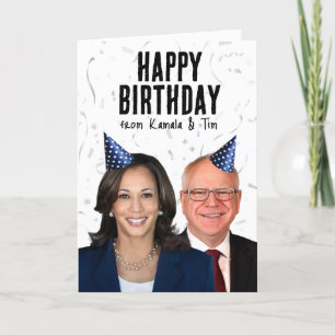 Carte Joyeux anniversaire de Kamala et Tim