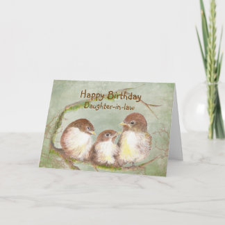 Carte Joyeux anniversaire de la belle-fille Famille d'oi