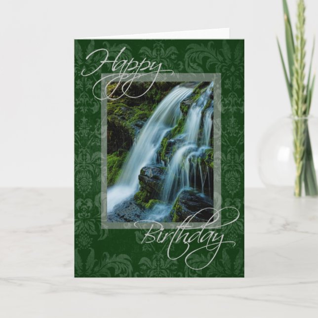 Carte Joyeux Anniversaire de la cascade (Devant)
