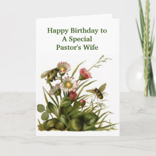 Carte Joyeux anniversaire de la femme de PASTOR - AB