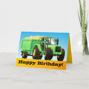 Carte Joyeux anniversaire de la ferme verte personnalisé