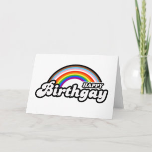 Carte Joyeux anniversaire de la fierté de progrès