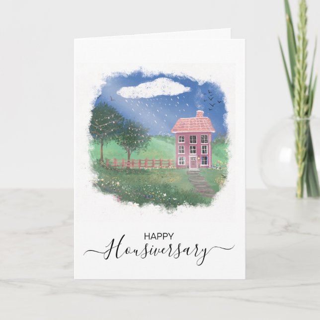 Carte Joyeux anniversaire de la maison aiguillage housiv (Devant)