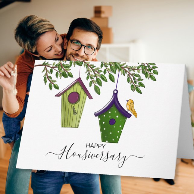 Carte Joyeux anniversaire de la maison aiguillage housiv (Créateur téléchargé)