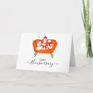 Carte Joyeux anniversaire de la maison aiguillage housiv