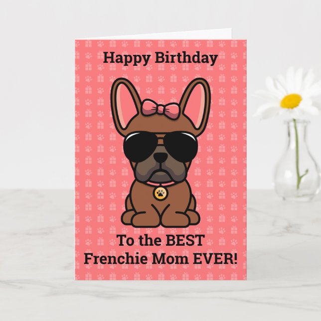 Carte Joyeux Anniversaire de la part de Dog Red Fawn Bou (Petite plante)