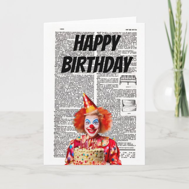 Carte Joyeux Anniversaire de la part du Clown (Devant)