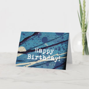 Carte Joyeux anniversaire de la peinture Abstraite