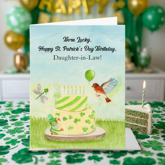 Carte Joyeux anniversaire de la Saint-Patrick à ma belle (Créateur téléchargé)