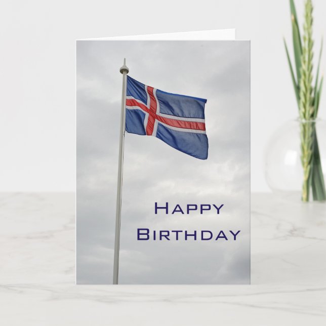 Carte Joyeux anniversaire de l'Icelandic (Devant)