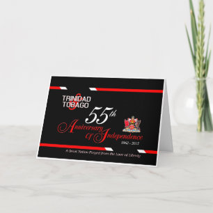 Carte Joyeux anniversaire de l'indépendance T&T
