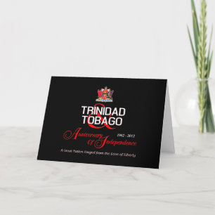 Carte Joyeux anniversaire de l'indépendance T&T