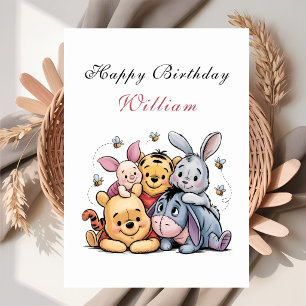 Carte Joyeux Anniversaire de M. Winnie et ses Amis