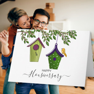 Carte Joyeux anniversaire de maison référencement de mai