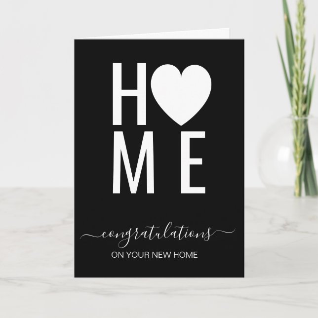 Carte Joyeux Anniversaire de Maison, Typographie d (Devant)