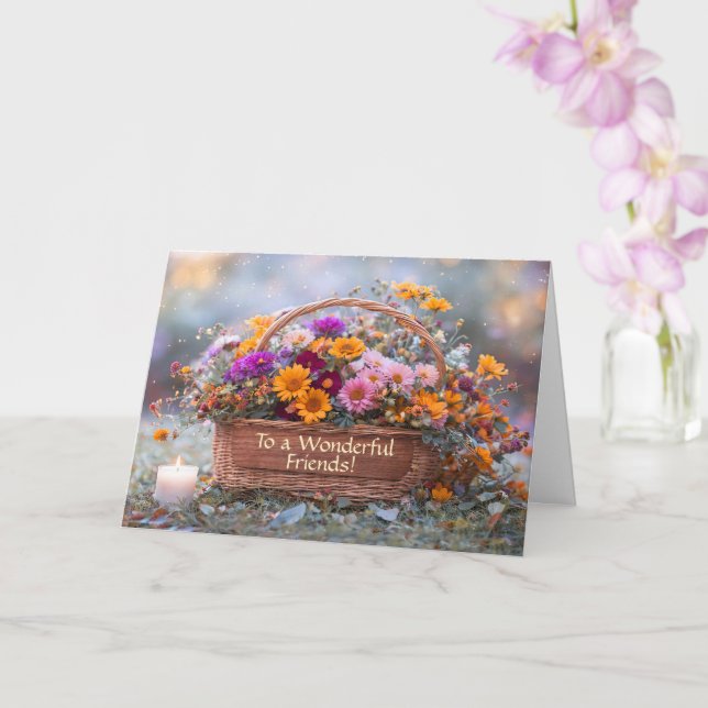 Carte Joyeux Anniversaire de Mariage Amis  (Orchidée)