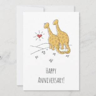 Carte Joyeux Anniversaire de Mariage Dinosaures Ma