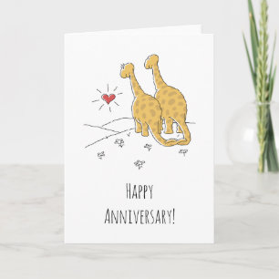 Carte Joyeux Anniversaire de Mariage Dinosaures Ma