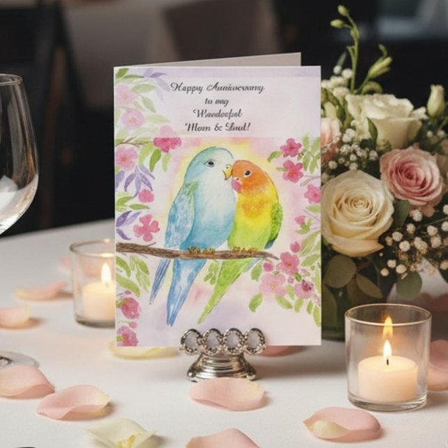 Carte Joyeux Anniversaire de Mariage Maman & Papa  (Créateur téléchargé)