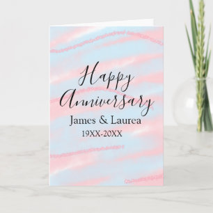Carte Joyeux anniversaire de mariage nom date année past