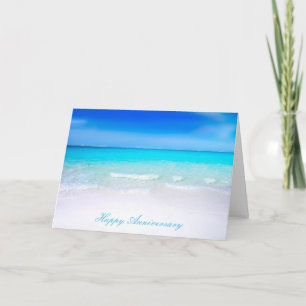 Carte Joyeux Anniversaire de Mariage Plage de Sable