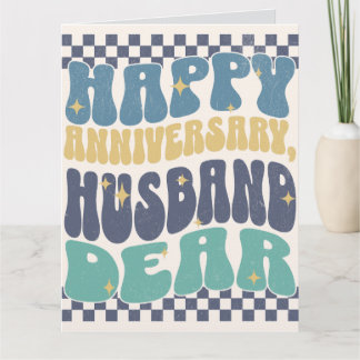 Carte Joyeux Anniversaire de Mariage pour Mari - D