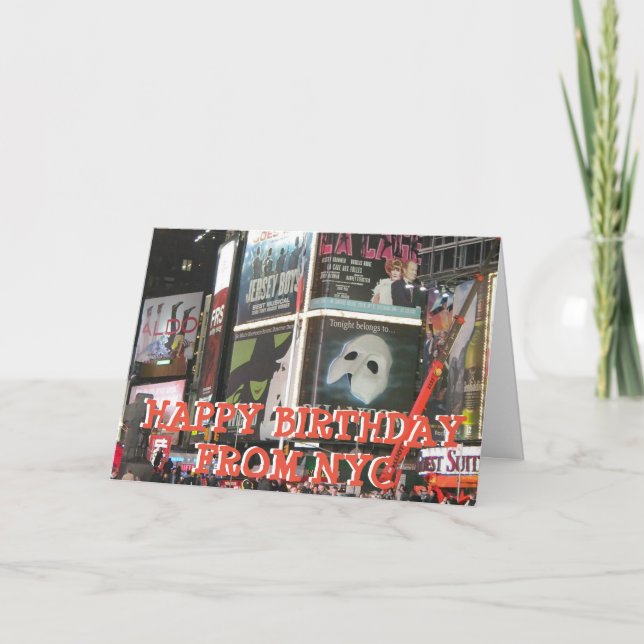 Carte Joyeux anniversaire de Mlle You Card de NYC (Devant)