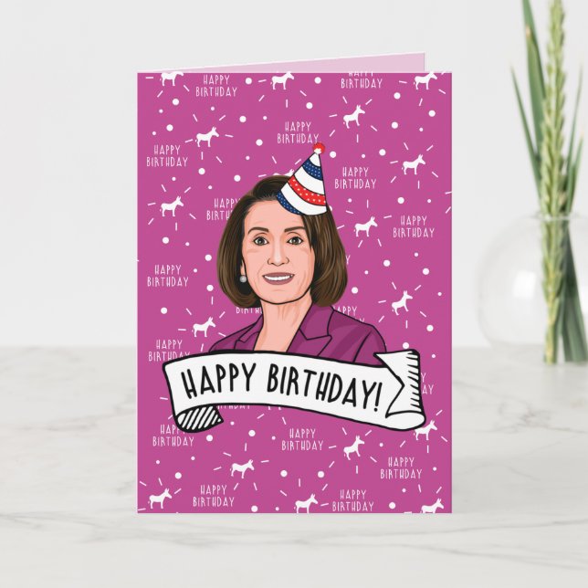 Carte Joyeux Anniversaire De Nancy Pelosi (Devant)