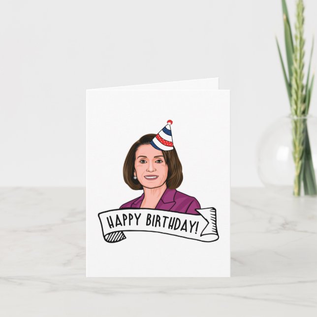 Carte Joyeux Anniversaire De Nancy Pelosi (Devant)