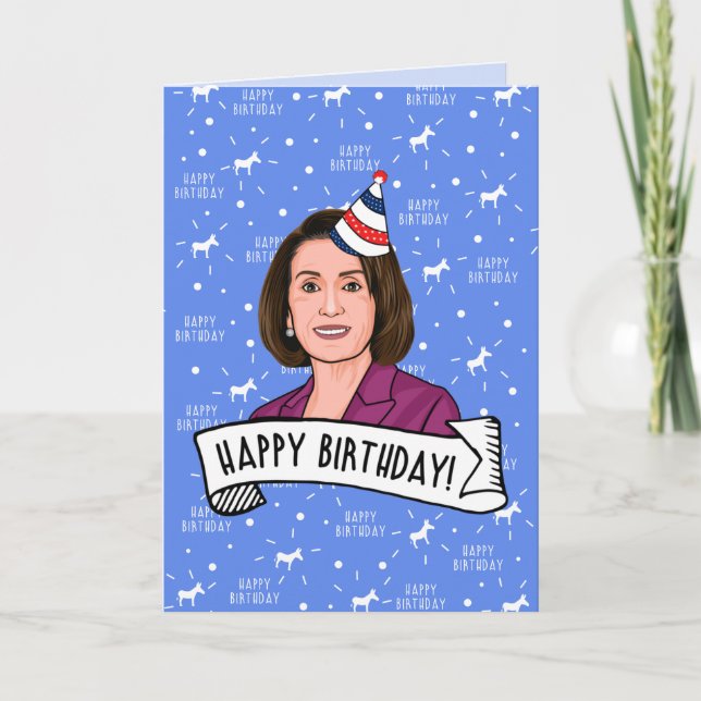 Carte Joyeux Anniversaire de Nancy Pelosi (Devant)