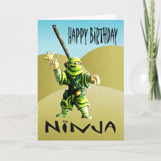 Carte Joyeux Anniversaire De Ninja Zazzle Fr