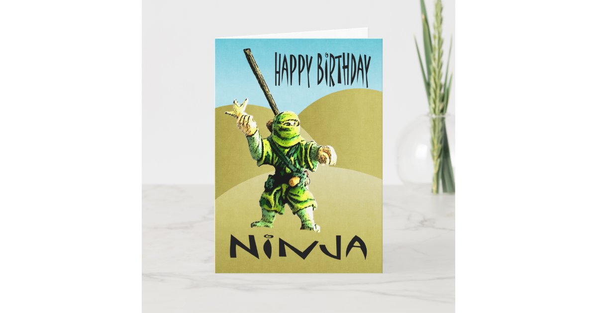 Carte Joyeux Anniversaire De Ninja Zazzle Fr