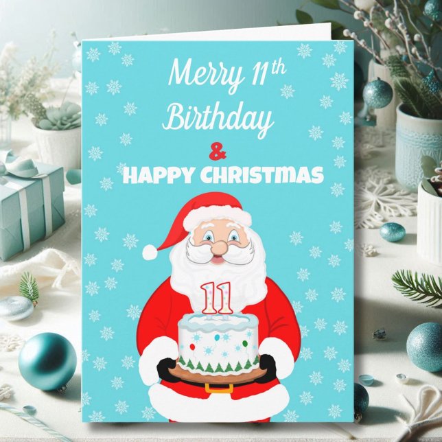 Carte Joyeux anniversaire de Noël 11 Santa  (Créateur téléchargé)