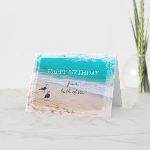 Carte Joyeux anniversaire de nous deux avec l'art de la 