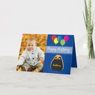 Carte Joyeux anniversaire de personnaliser avec un hibou