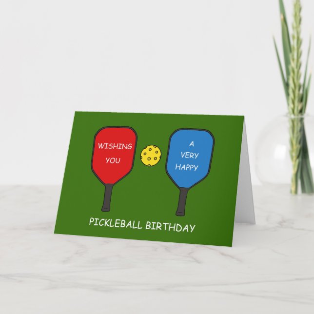 Carte Joyeux anniversaire de Pickleball (Devant)