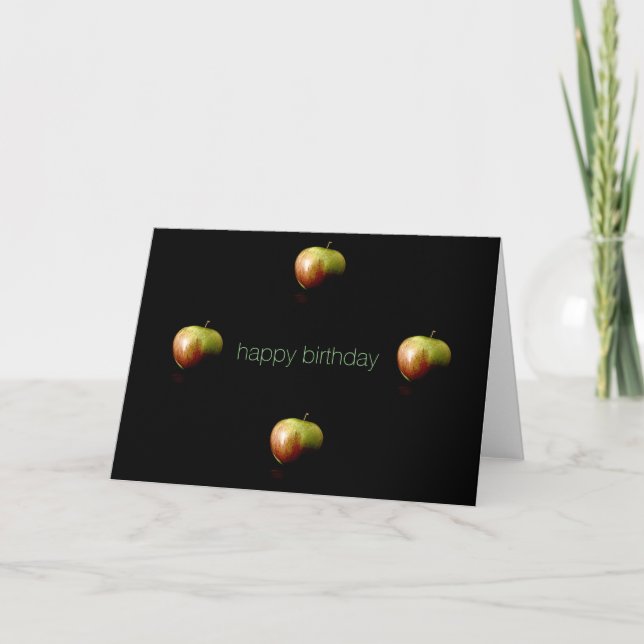 Carte Joyeux anniversaire de pommes (Devant)