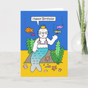 Carte Joyeux anniversaire de Purrmaid