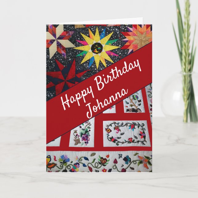 Carte Joyeux anniversaire de Quilters (Devant)