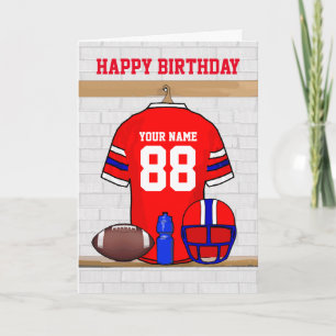 Carte Joyeux anniversaire de Red White Blue