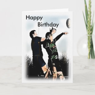 Carte Joyeux anniversaire de rugby