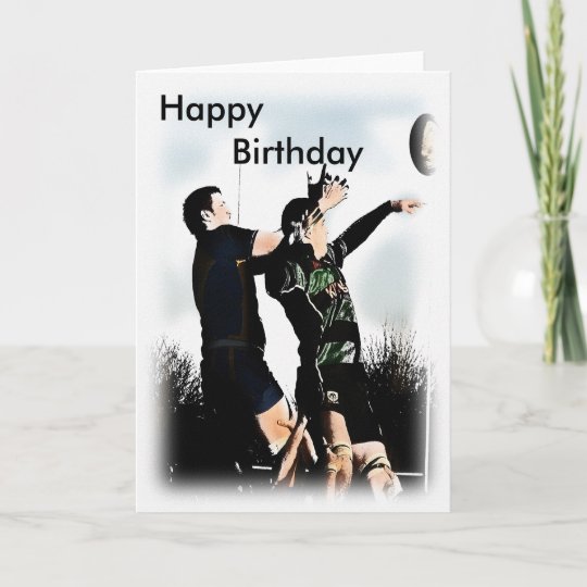 Carte Joyeux Anniversaire De Rugby Zazzle Fr