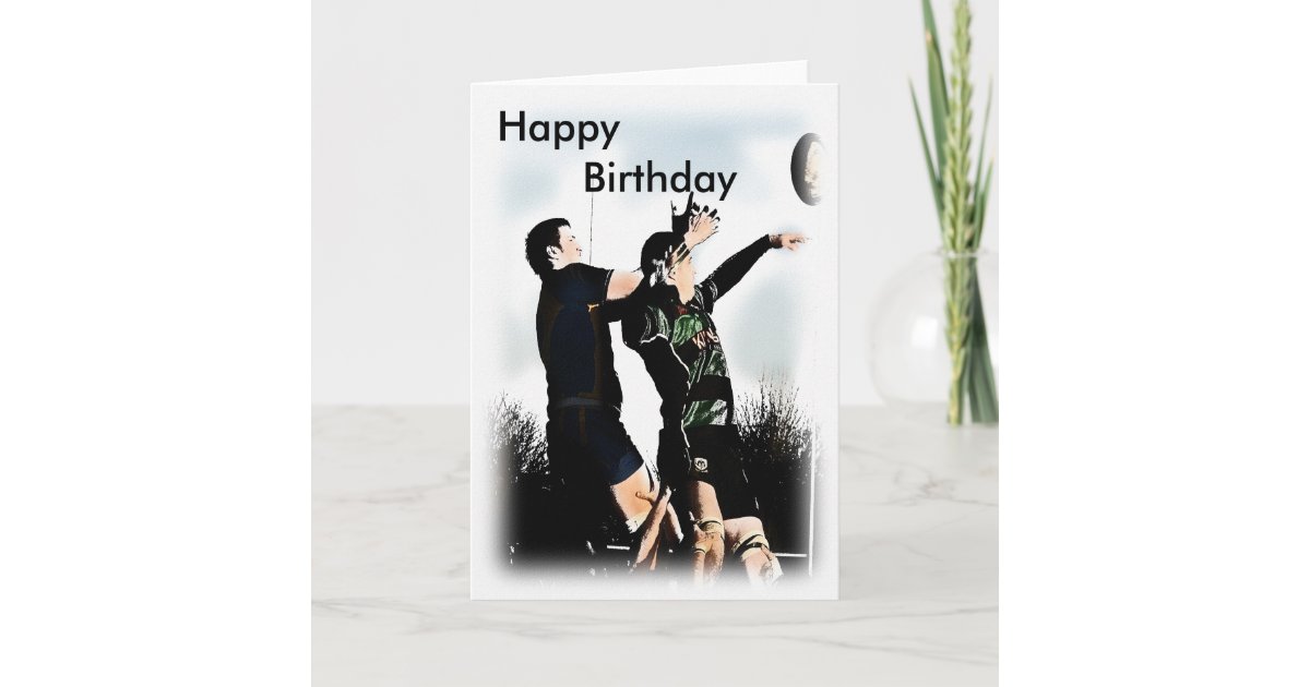 Carte Joyeux Anniversaire De Rugby Zazzle Fr