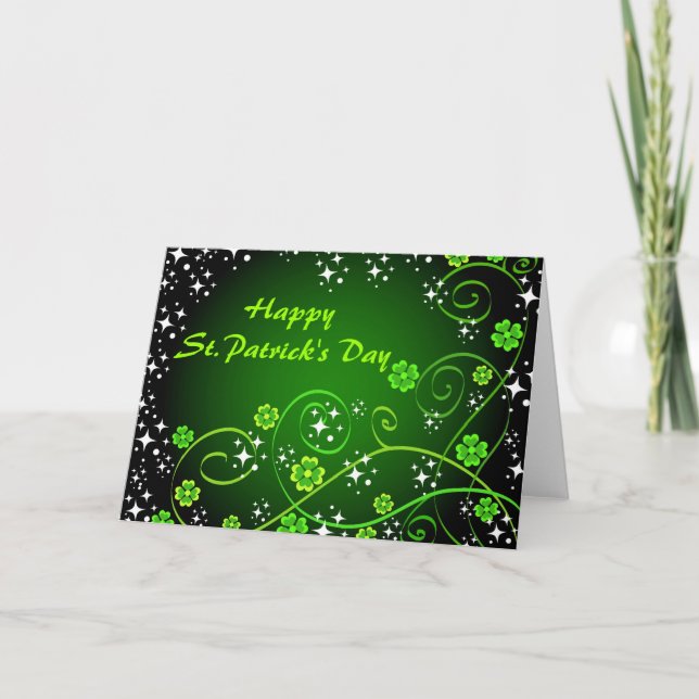 Carte Joyeux anniversaire de Saint-Patrick (Devant)