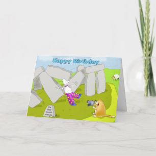 Carte Joyeux anniversaire de stonehenge drôle