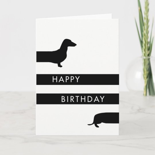 Carte Joyeux Anniversaire De Teckel Drole Zazzle Fr