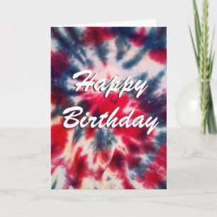 Carte Joyeux anniversaire de Tie Dye